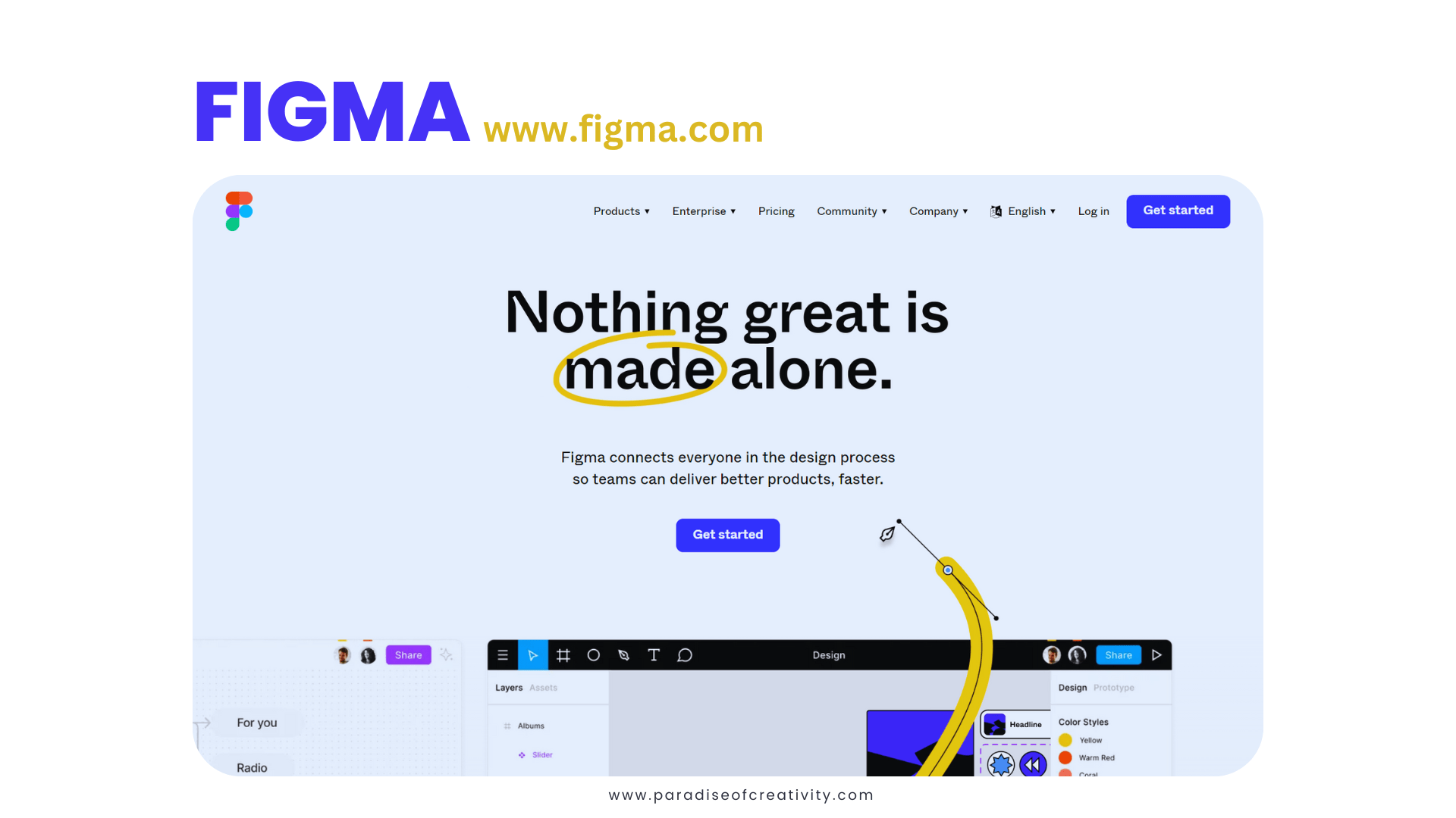 Figma: A cloud-based design tool that enables designers to collaborate and work on designs in real-time. Figma is great for prototyping and offers a range of pre-made design components and templates.