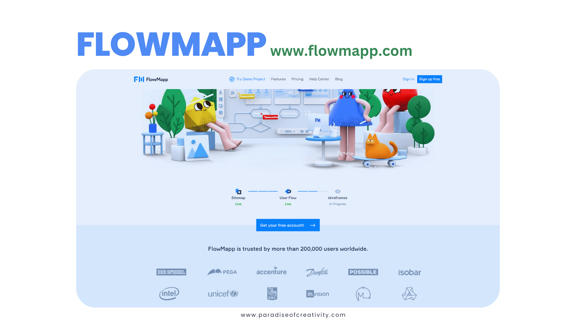 FlowMapp – Powerful visual sitemap tool for planning website development and collaborate with others. 
