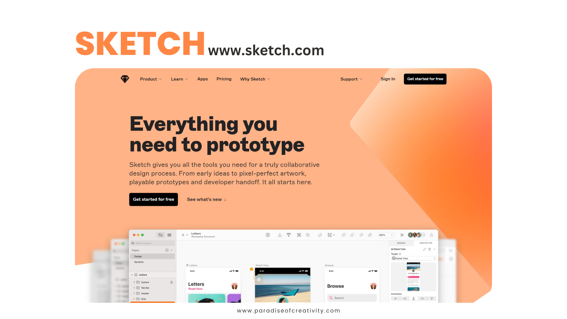 A popular tool for designing user interfaces, Sketch allows designers to create wireframes, mockups, and prototypes with a focus on vector graphics.