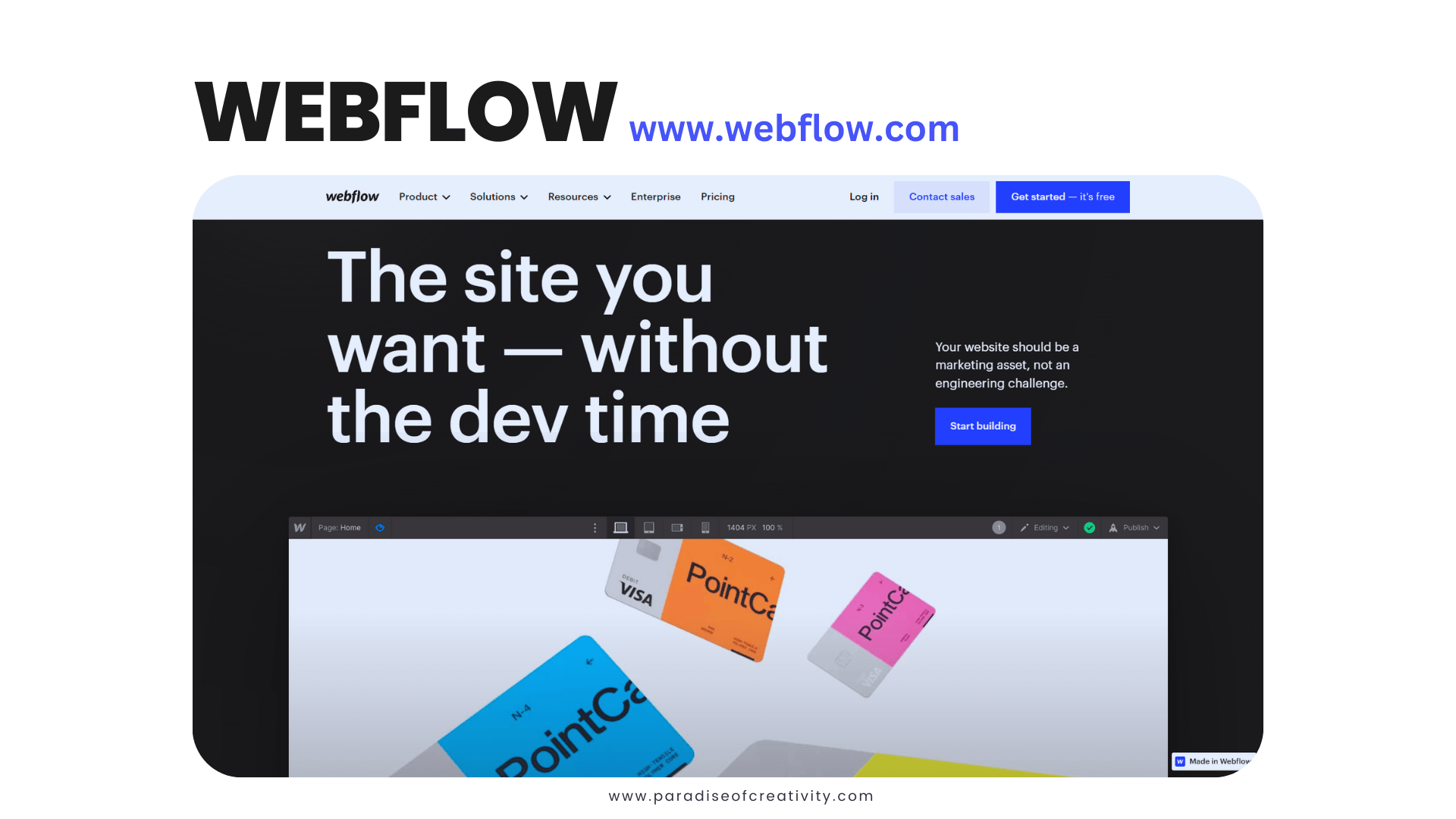 Webflow is the site you want — without the dev time