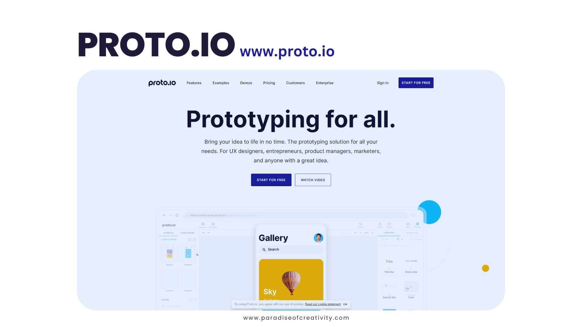 Proto.io's software allows you to create a variety of different types of prototypes, including mobile and web-based designs, and offers a range of pre-designed templates and widgets to help you get started quickly. With its drag-and-drop interface, it's easy to move and resize elements, change colors and fonts, and add interactions and animations to your designs.